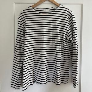 Armor Lux Vintage Black-and-White Striped Long Sleeve